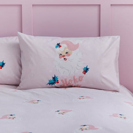 Catherine Lansfield Vintage Christmas Santa Duvet Cover Set - Vintage Christmas Santa Duvet Set