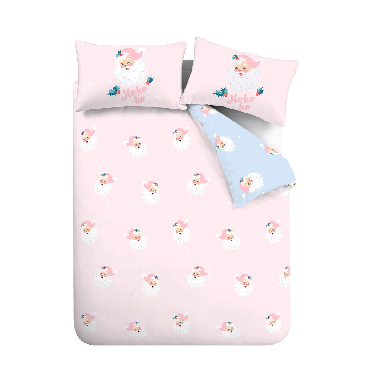 Catherine Lansfield Vintage Christmas Santa Duvet Cover Set - Vintage Christmas Santa Duvet Set