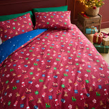 Catherine Lansfield Christmas Santa's Workshop Duvet Cover Set - Santas Christmas Workshop Duvet Set