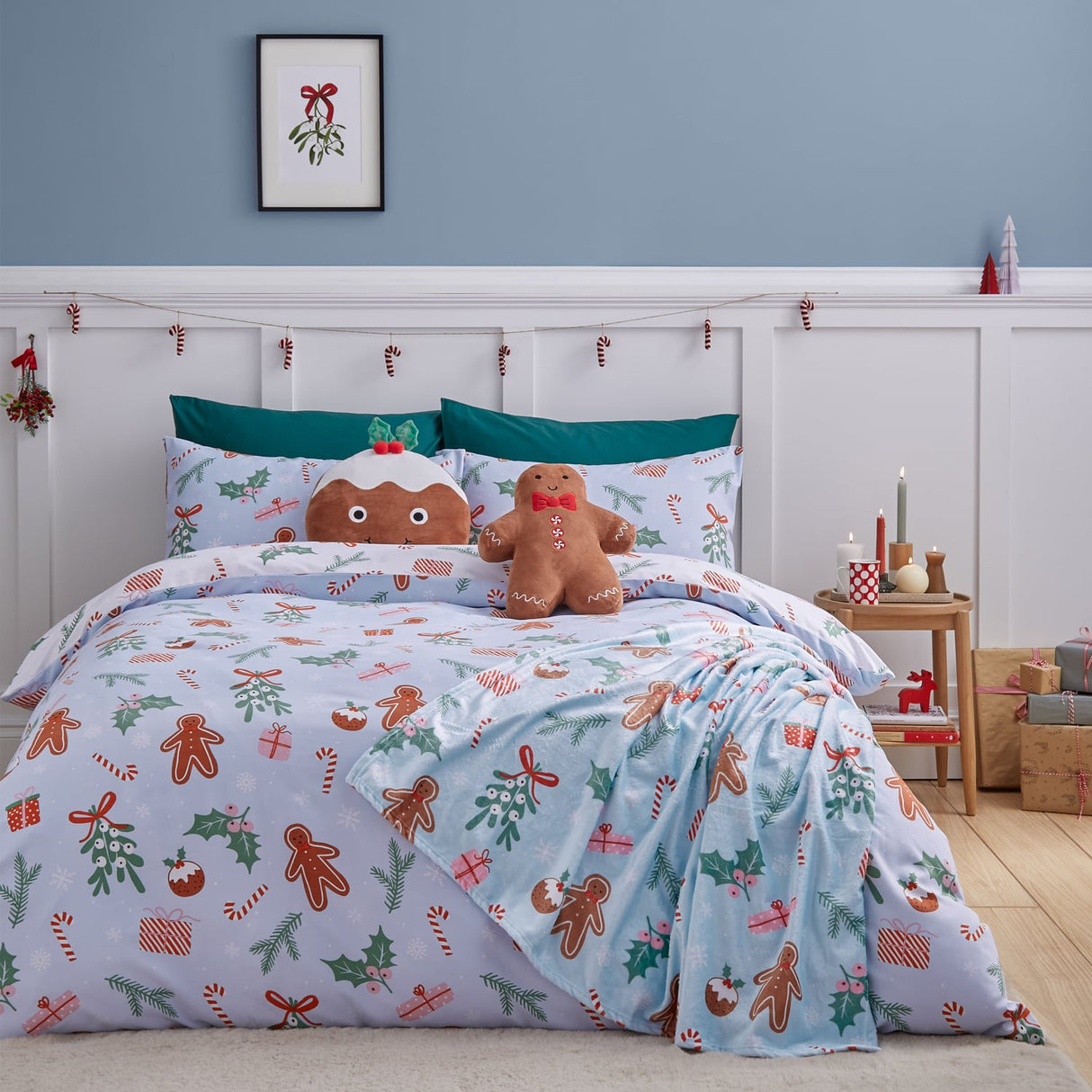 Catherine Lansfield Christmas Gingerbread Duvet Cover Set