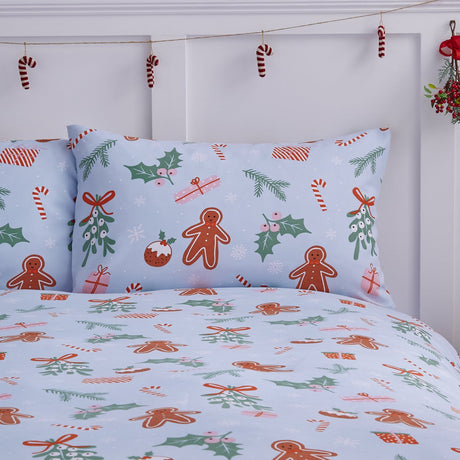 Catherine Lansfield Christmas Gingerbread Duvet Cover Set - Christmas Gingerbread Duvet Set