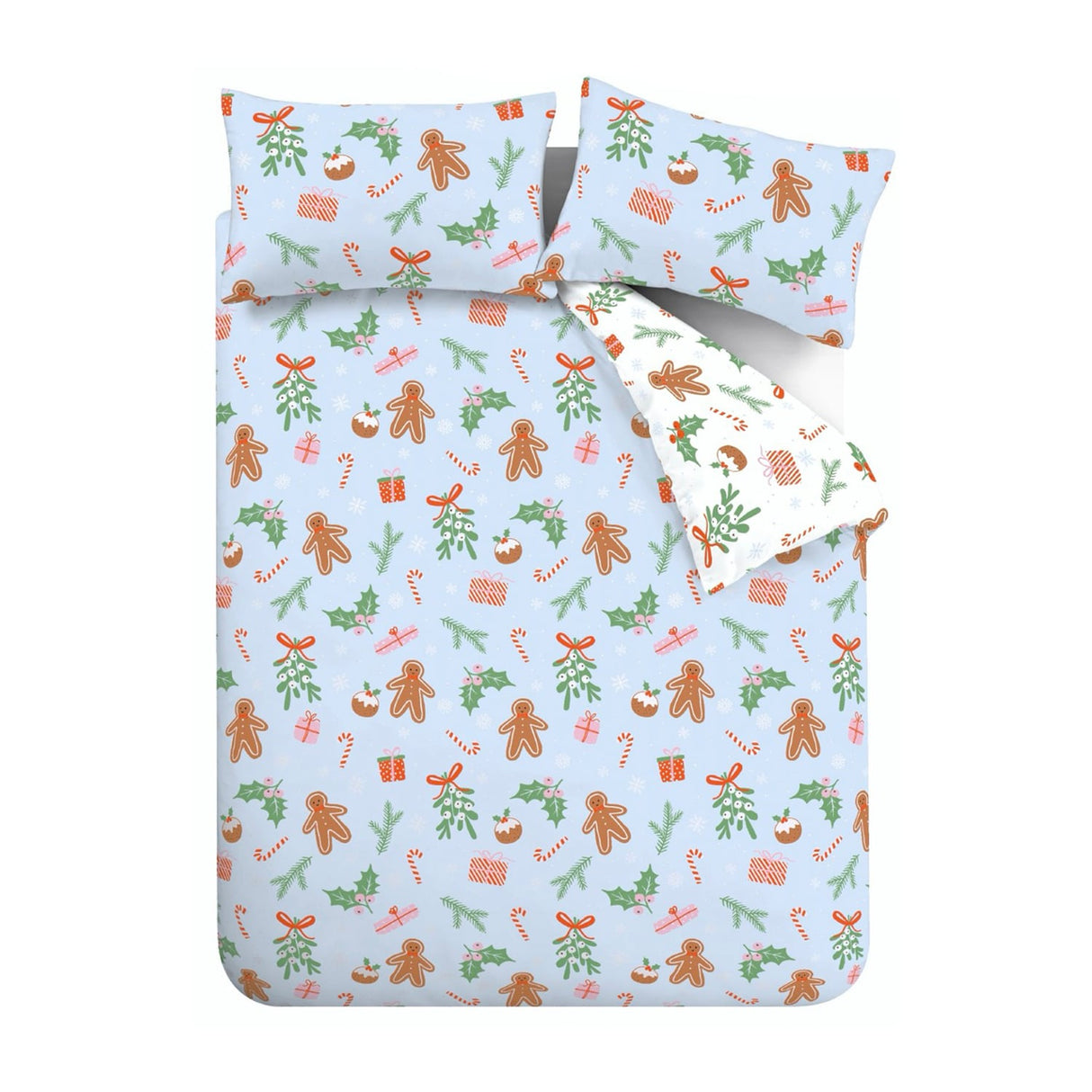 Catherine Lansfield Christmas Gingerbread Duvet Cover Set - Christmas Gingerbread Duvet Set