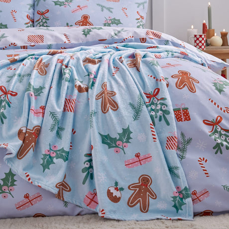 Catherine Lansfield Christmas Gingerbread Throw - Christmas Gingerbread Throw
