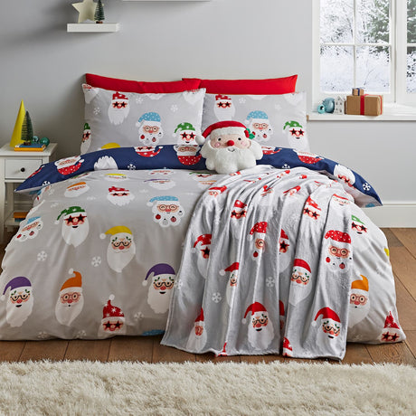 Catherine Lansfield Christmas Santa Spec-Tacular Duvet Cover Set