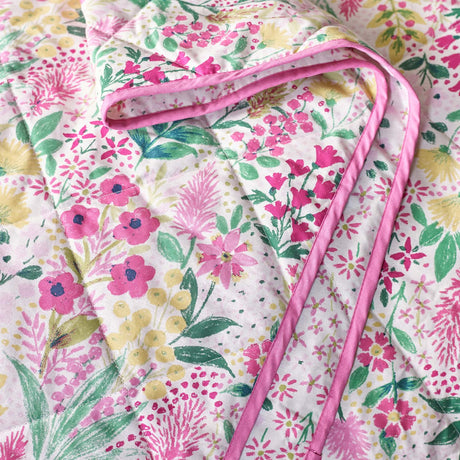 Catherine Lansfield Tilly Floral Bedspread - Tilly Floral Bedspread Pink