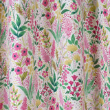 Catherine Lansfield Tilly Floral Eyelet Curtains - Pink Polycotton - Tilly Floral Curtains Pink