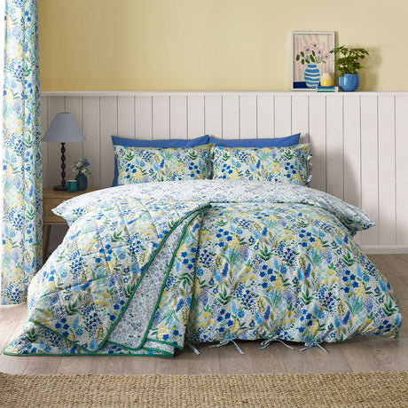 Catherine Lansfield Tilly Floral Duvet Cover Set - Blue