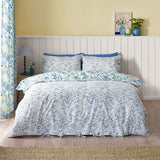 Catherine Lansfield Tilly Floral Duvet Cover Set - Blue - Tilly Floral Duvet Set Blue