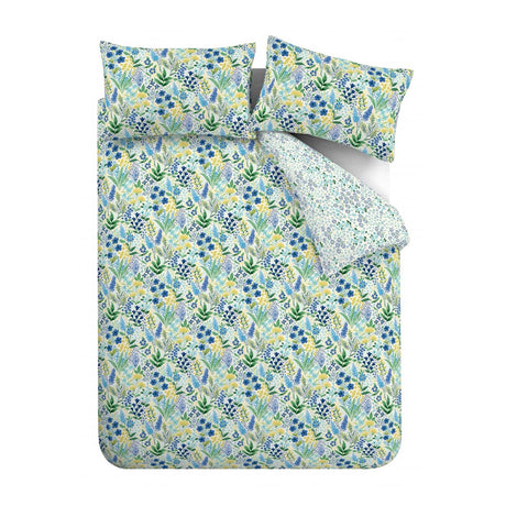 Catherine Lansfield Tilly Floral Duvet Cover Set - Blue - Tilly Floral Duvet Set Blue
