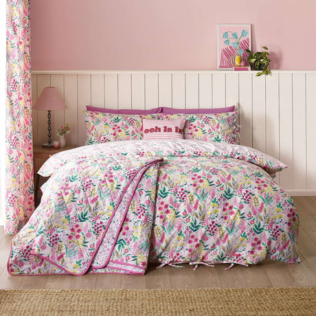 Catherine Lansfield Tilly Floral Duvet Cover Set - Pink