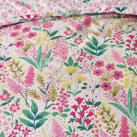 Catherine Lansfield Tilly Floral Duvet Cover Set - Pink - Tilly Floral Duvet Set Pink