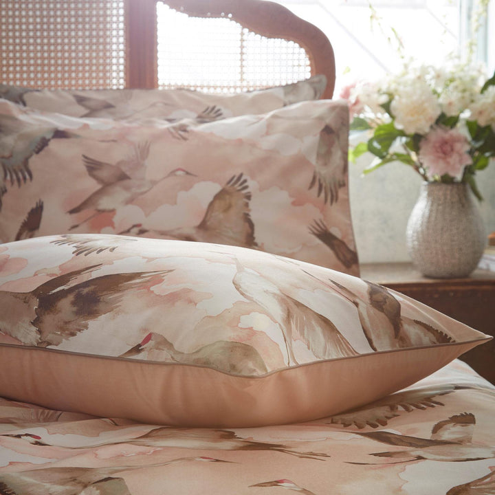 Flyway Exotic Blush Piped Pillowcase Pair - Ideal
