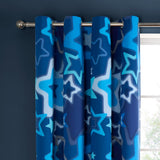 Catherine Lansfield Ombre Stars Kids Eyelet Curtains - Blue Polycotton