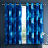 Catherine Lansfield Ombre Stars Kids Eyelet Curtains - Blue Polycotton - Ombre Stars Curtains Blue