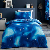 Catherine Lansfield Ombre Stars Kids Duvet Cover and Fitted Sheet Set - Ombre Stars Duvet Set Blue