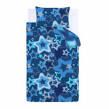 Catherine Lansfield Ombre Stars Kids Duvet Cover and Fitted Sheet Set - Ombre Stars Duvet Set Blue