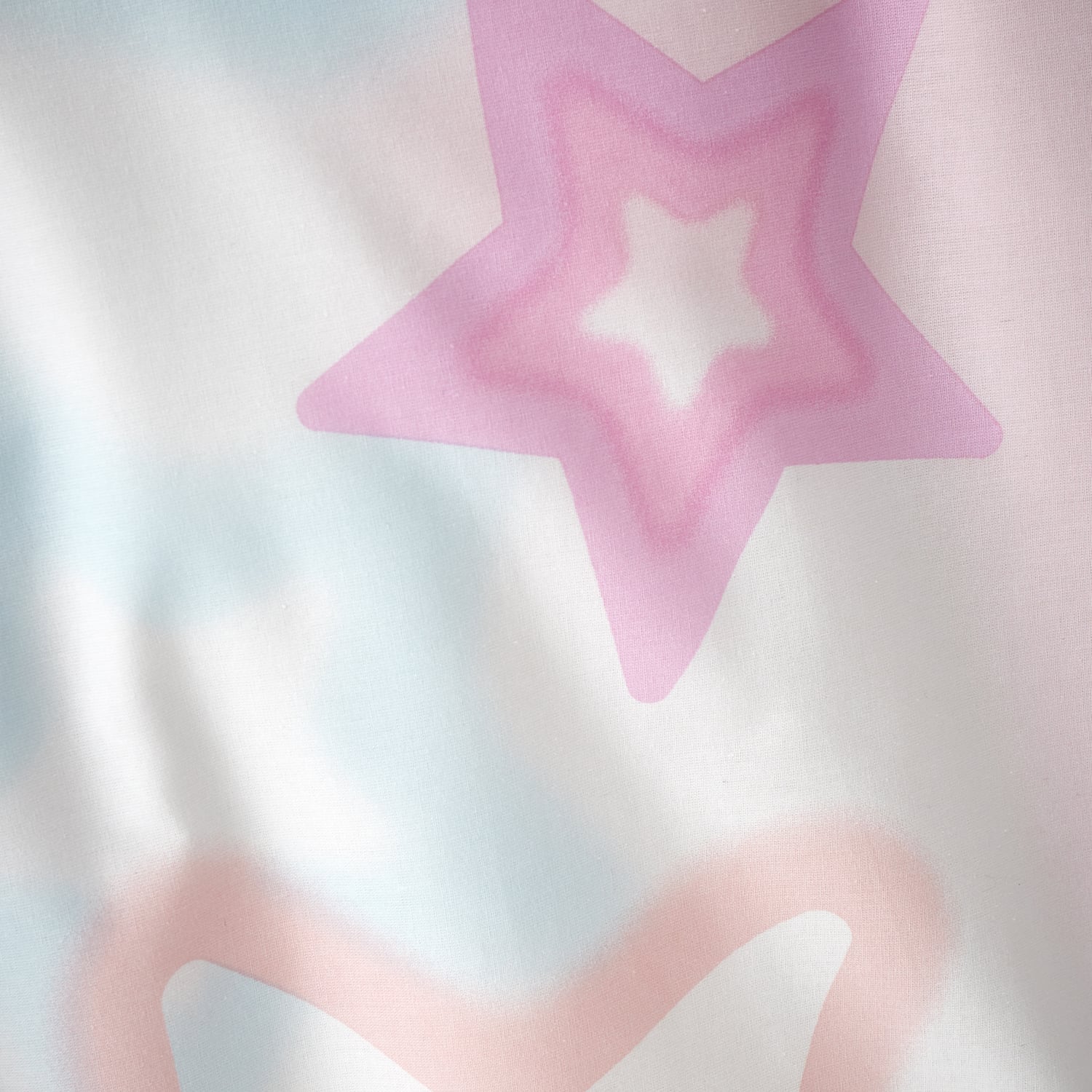 Catherine Lansfield Ombre Stars Kids Duvet Cover and Fitted Sheet Set - Ombre Stars Duvet Set White