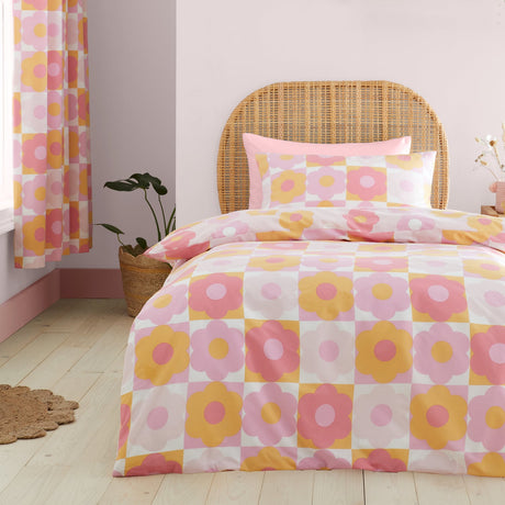 Catherine Lansfield Retro Daisy Duvet Cover Set - Retro Daisy Duvet Set