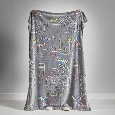 Catherine Lansfield Game Over Fleece Throw - Game Over Fleece Throw