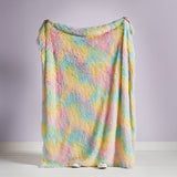 Catherine Lansfield Rainbow Cuddly Throw Cosy Kids Blanket - Rainbow Cuddly Throw