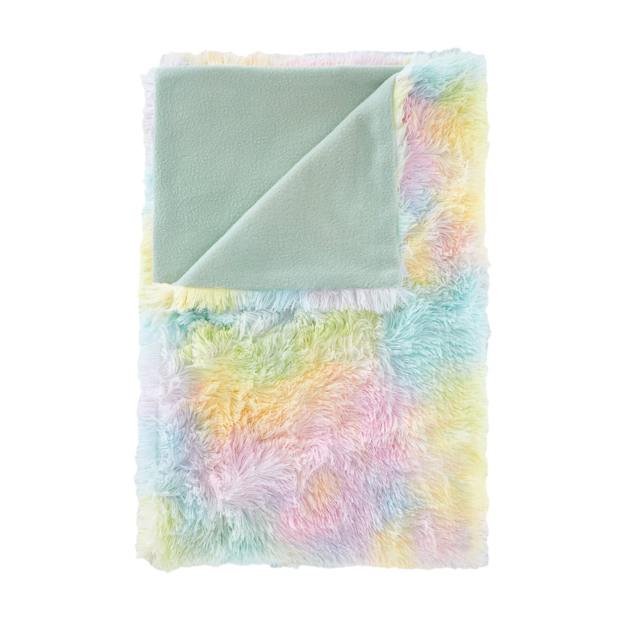 Catherine Lansfield Rainbow Cuddly Throw Cosy Kids Blanket - Rainbow Cuddly Throw