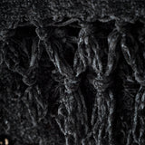 Catherine Lansfield Wilson Plain Cosy Throw 130cm x 170cm - Wilson Chenille Throw Black