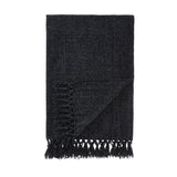 Catherine Lansfield Wilson Plain Cosy Throw 130cm x 170cm - Wilson Chenille Throw Black