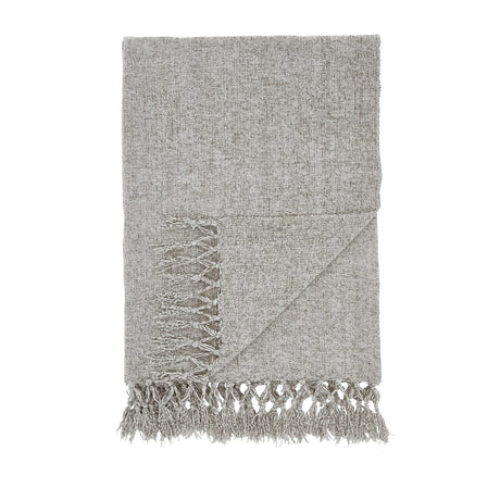 Catherine Lansfield Wilson Plain Cosy Throw 130cm x 170cm - Wilson Chenille Throw Grey