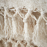Catherine Lansfield Wilson Plain Cosy Throw 130cm x 170cm - Wilson Chenille Throw Natural