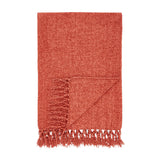 Catherine Lansfield Wilson Plain Cosy Throw 130cm x 170cm - Wilson Chenille Throw Terracotta
