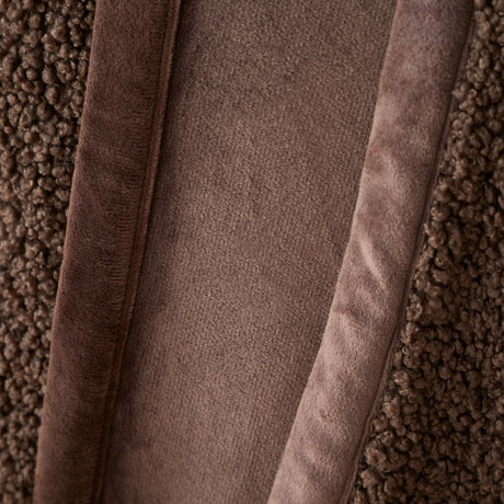 Catherine Lansfield So Soft Velvet Boucle Reversible Throw – Olive – 130cm x 170cm - So Soft Velvet Boucle Chocolate Throw