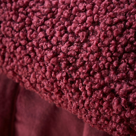 Catherine Lansfield So Soft Velvet Boucle Reversible Throw – Olive – 130cm x 170cm - So Soft Velvet Boucle Damson Throw