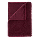 Catherine Lansfield So Soft Velvet Boucle Reversible Throw – Caramel – 130cm x 170cm - So Soft Velvet Boucle Damson Throw