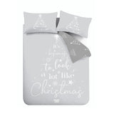 Catherine Lansfield A Lot Like Christmas Festive Duvet Cover Set - A Lot Like Christmas Duvet Set
