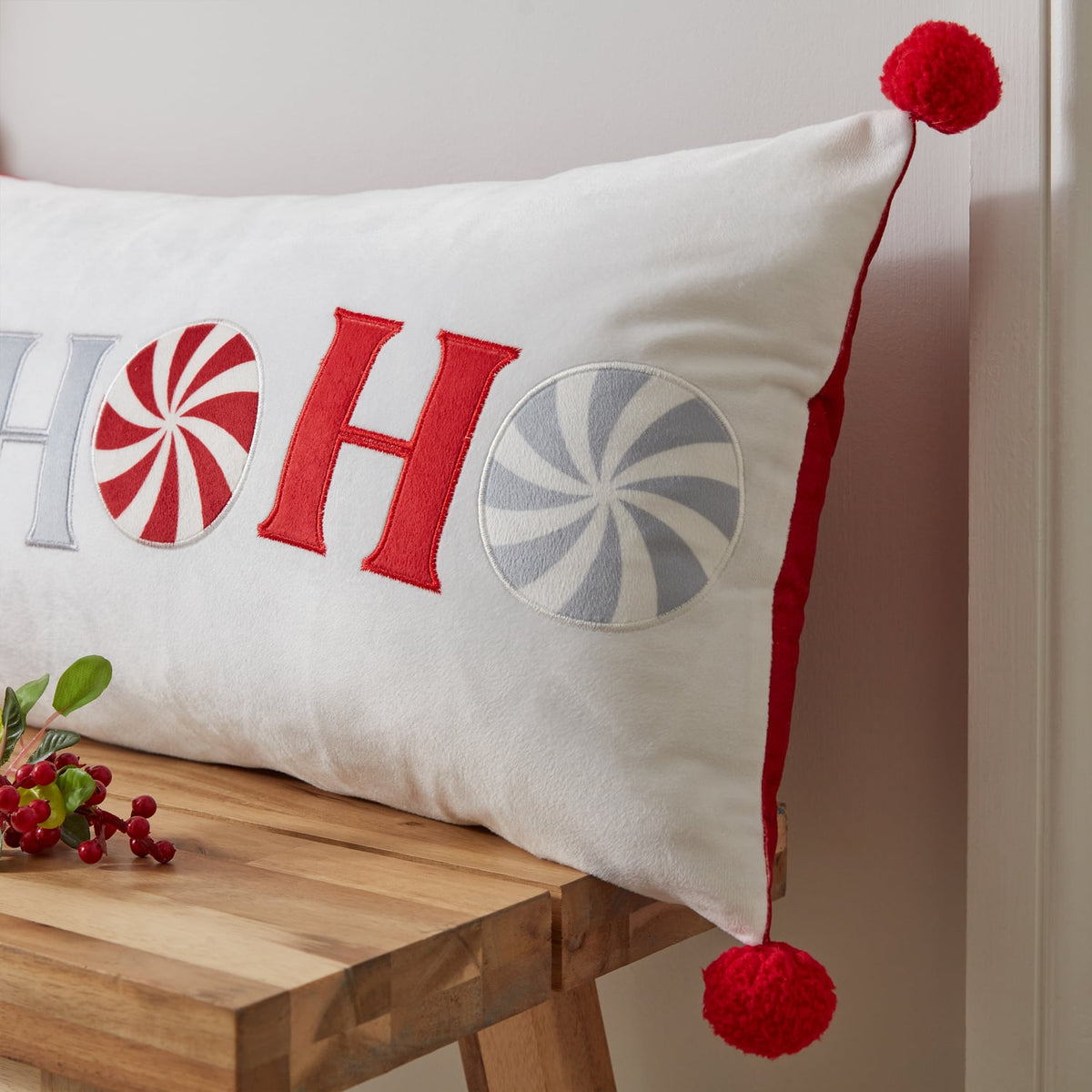 Catherine Lansfield Ho Ho Ho Christmas Filled Cushion - Ho Ho Ho Cushion