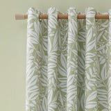 Catherine Lansfield Sorrel Leaf Eyelet Curtains - Green Polycotton
