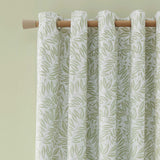 Catherine Lansfield Sorrel Leaf Eyelet Curtains - Green Polycotton - Sorrel Leaf Green Curtains