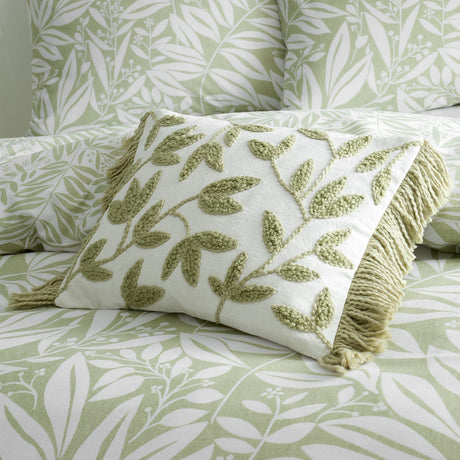 Catherine Lansfield Tufted Sorrel Leaf Filled Cushion 30cm x 40cm