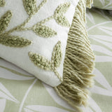 Catherine Lansfield Tufted Sorrel Leaf Filled Cushion 30cm x 40cm - Sorrel Leaf Green Cushion