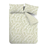 Catherine Lansfield Sorrel Leaf Duvet Cover Set - Sorrel Leaf Green Duvet Set