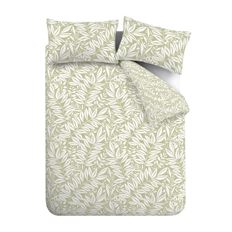 Catherine Lansfield Sorrel Leaf Duvet Cover Set - Sorrel Leaf Green Duvet Set