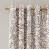 Catherine Lansfield Sorrel Leaf Eyelet Curtains - Natural Polycotton