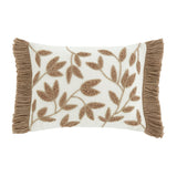 Catherine Lansfield Tufted Sorrel Leaf Filled Cushion 30cm x 40cm - Sorrel Leaf Natural Cushion