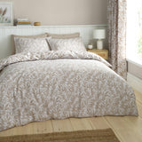 Catherine Lansfield Sorrel Leaf Duvet Cover Set - Sorrel Leaf Natural Duvet Set