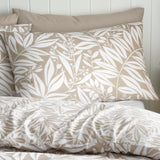 Catherine Lansfield Sorrel Leaf Duvet Cover Set - Sorrel Leaf Natural Duvet Set