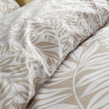 Catherine Lansfield Sorrel Leaf Duvet Cover Set - Sorrel Leaf Natural Duvet Set