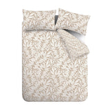 Catherine Lansfield Sorrel Leaf Duvet Cover Set - Sorrel Leaf Natural Duvet Set