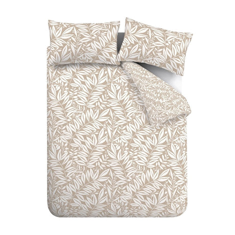 Catherine Lansfield Sorrel Leaf Duvet Cover Set - Sorrel Leaf Natural Duvet Set