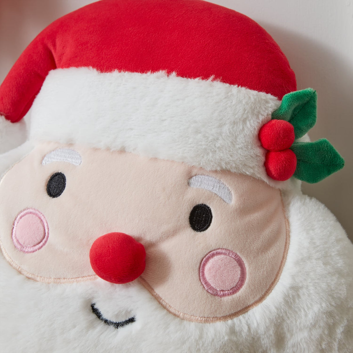 Catherine Lansfield Santa 3D Christmas Filled Cushion - Santa Cushion