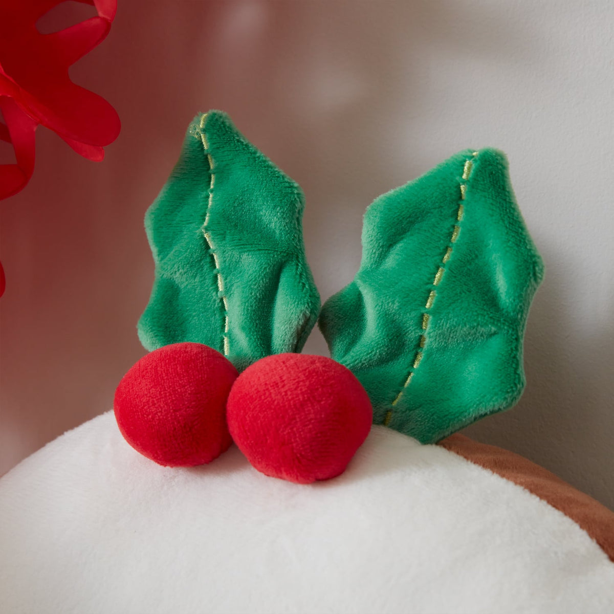 Catherine Lansfield Christmas Pudding 3D Filled Cushion - Christmas Pudding Cushion